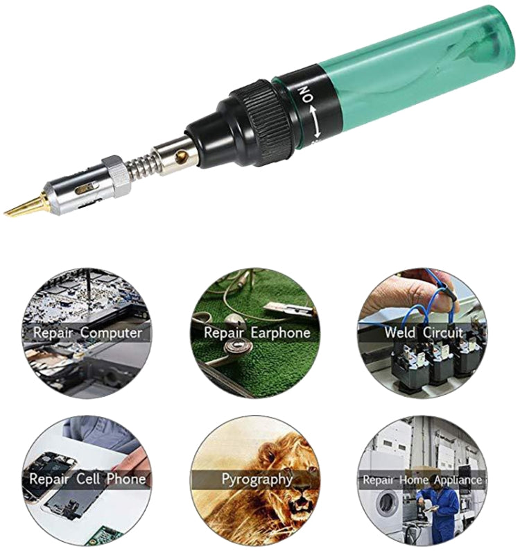 13pcs /Set Pen Type 3 In 1 Gas Soldering Iron Multi-function Gas Soldering Iron Set(Transparent Yellow) - Soldering Iron Set by buy2fix | Online Shopping UK | buy2fix