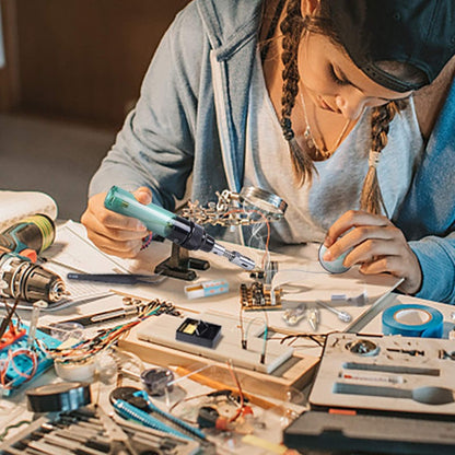 13pcs /Set Pen Type 3 In 1 Gas Soldering Iron Multi-function Gas Soldering Iron Set(Transparent Green) - Soldering Iron Set by buy2fix | Online Shopping UK | buy2fix