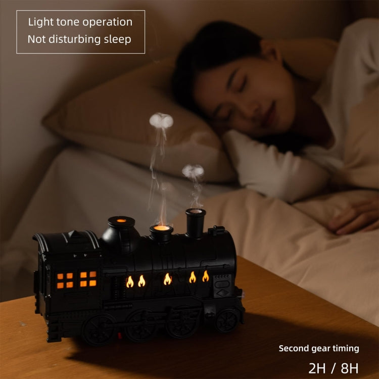 300ml Small Train Essential Oil Diffuser Humidifier With Remote Control UK Plug - Air Purifiers & Accessories by buy2fix | Online Shopping UK | buy2fix