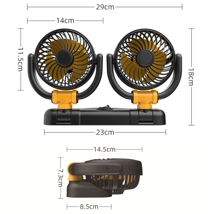 SUITU Car Foldable Cooling Fan Automobile Summer Temperature Reduction Fan, Model: Single 12V Cigarette Lighter Energized - Heating & Fans by SUITU | Online Shopping UK | buy2fix