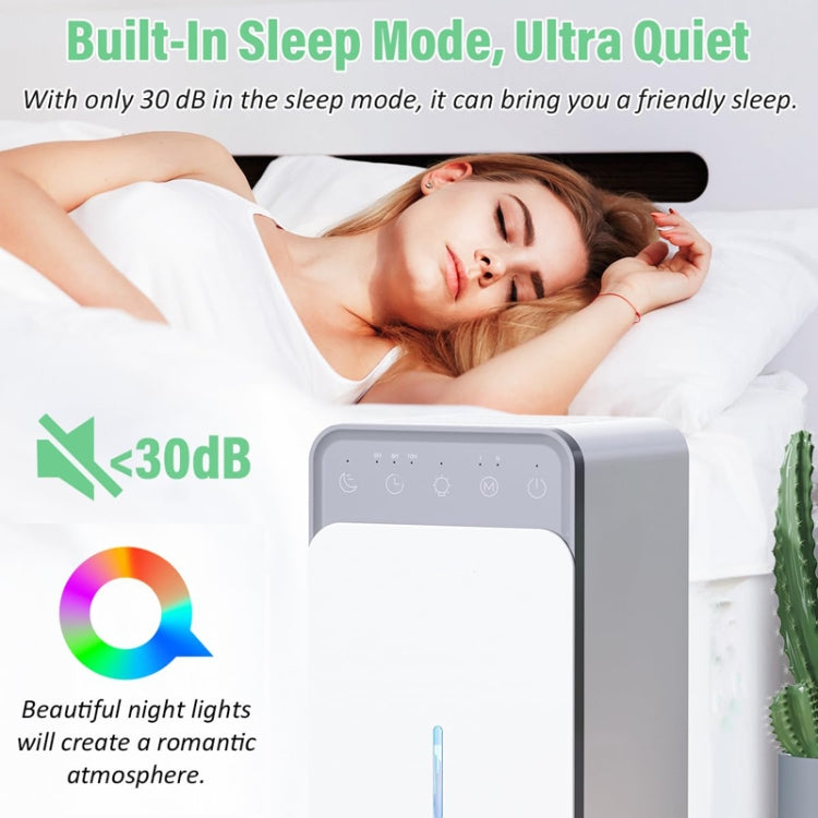 1500ml Semiconductor Dehumidifier with Automatic Defrost Function, Timer, Sleep Mode EU Plug - Dehumidifiers by buy2fix | Online Shopping UK | buy2fix