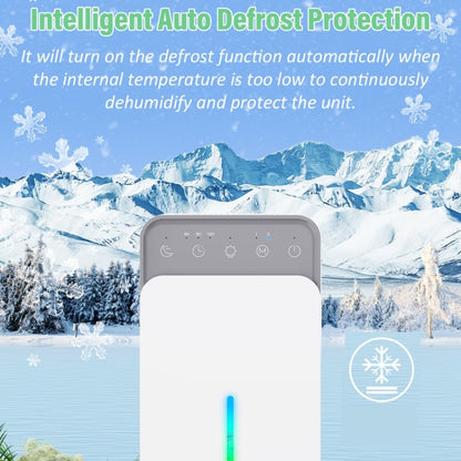 1500ml Semiconductor Dehumidifier with Automatic Defrost Function, Timer, Sleep Mode EU Plug - Dehumidifiers by buy2fix | Online Shopping UK | buy2fix