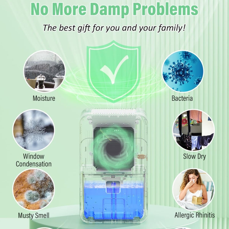 1500ml Semiconductor Dehumidifier with Automatic Defrost Function, Timer, Sleep Mode US Plug - Dehumidifiers by buy2fix | Online Shopping UK | buy2fix