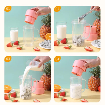 420ml 6 Blades Straw Juice Cup USB Charging Portable Fruit Juicer Smoothie Maker(Pink) - Electric juicers by buy2fix | Online Shopping UK | buy2fix