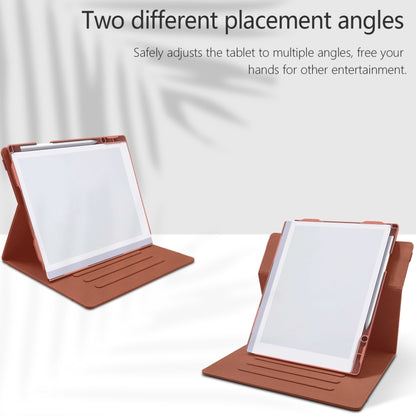 For ReMarkable 2 10.3 Inch 2020 Paper Tablet Case 360 Degree Rotating Stand Cover with Pencil Holder(Brown) - Others by buy2fix | Online Shopping UK | buy2fix