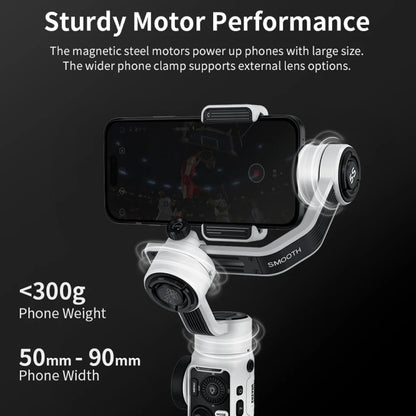 ZHIYUN Smooth 5S 3-Axis Smartphone Handheld Gimbals Stabilizer, Spec: Combo White - Handheld Gimbals by ZHIYUN | Online Shopping UK | buy2fix