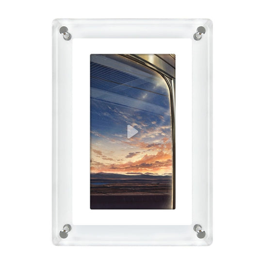 5 Inch HD Digital Photo Frame Crystal Advertising Player 1080P Motion Video Picture Display Player(EU Plug)
