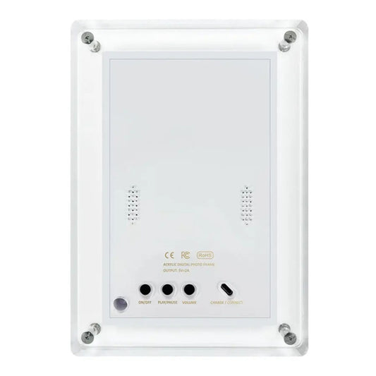 7 Inch Acrylic HD Digital Photo Frame Desktop Smart Motion Video Player Ornament(UK Plug) by buy2fix