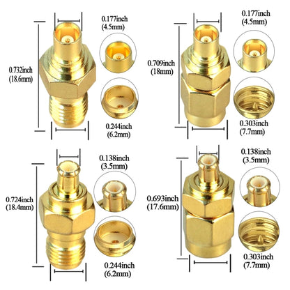 SMA Female To MCX Female High Frequency Coaxial Connector Antenna Rotating Joint - DVB-T & Simulation Antenna by buy2fix | Online Shopping UK | buy2fix