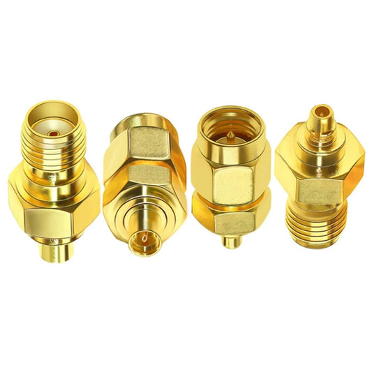 4pcs /Set SMA To MMCX Coaxial Adapter Kit Brass Coaxial Connector RF Antenna Adapter - DVB-T & Simulation Antenna by buy2fix | Online Shopping UK | buy2fix