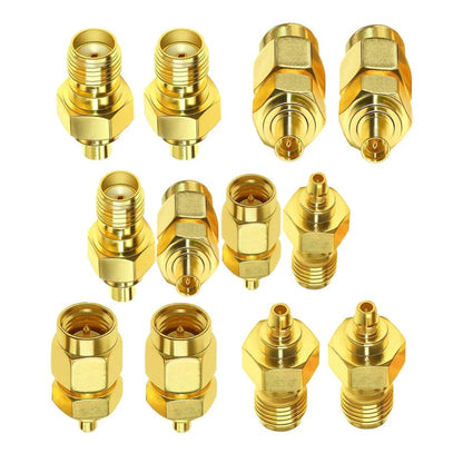 SAM Female To MMCX Male Coaxial Adapter Kit Brass Coaxial Connector RF Antenna Adapter - DVB-T & Simulation Antenna by buy2fix | Online Shopping UK | buy2fix