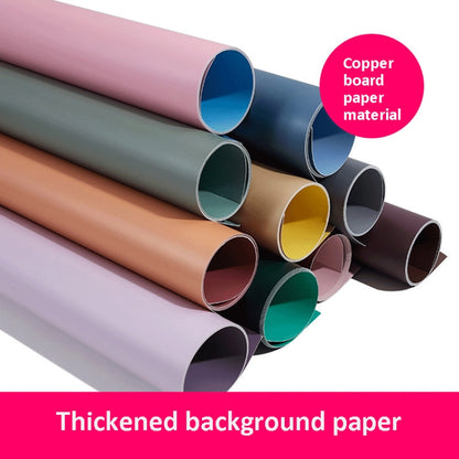 2pcs 60cm Double-Sided Background Board + 7pcs Backdrop Paper Photography Props Set, Spec: Set 3 - Solid Color by buy2fix | Online Shopping UK | buy2fix