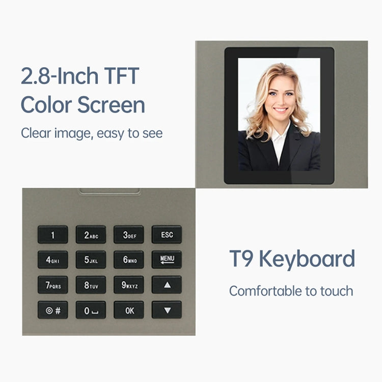 FA03 Intelligent Voice Prompt Face Recognition Fingerprint Attendance Machine(English with US Plug) by buy2fix