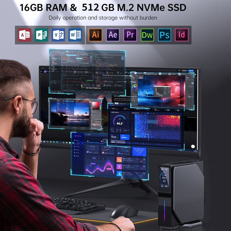 S1 Intel Alder Lake N150 WIFI 6+BT4.2 Office Home Mini PC Win11 DDR4 3200MHz, Spec: 16G+512G US Plug - Windows Mini PCs by buy2fix | Online Shopping UK | buy2fix