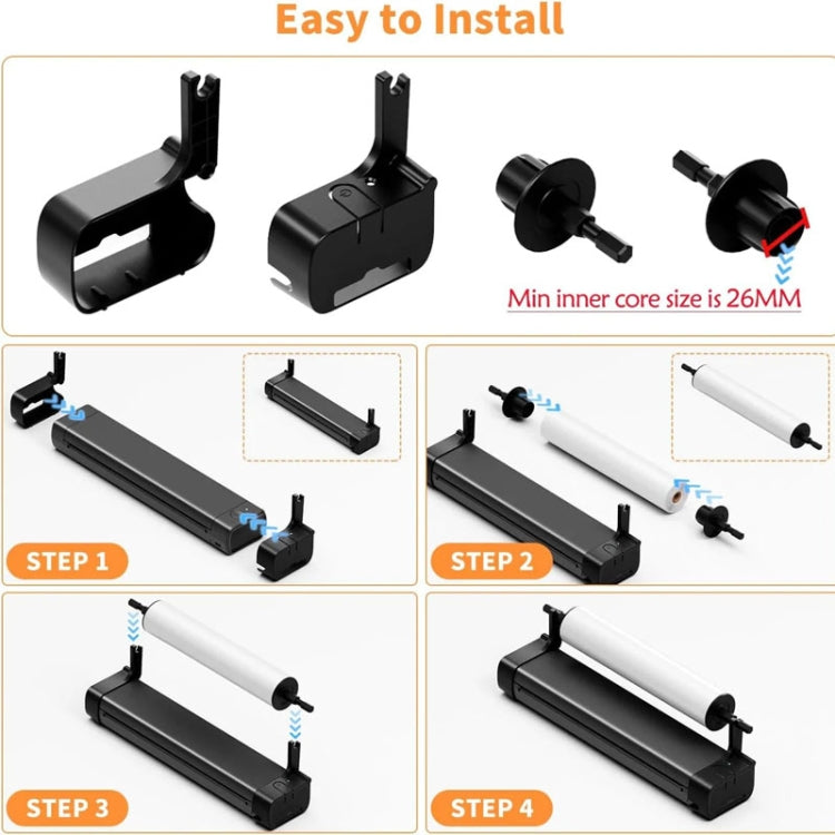 Phomemo M08F Printer Holder For A4 Rolls Thermal Paper - Printer Accessories by Phomemo | Online Shopping UK | buy2fix