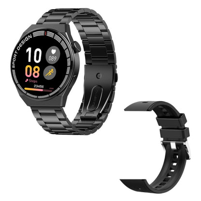 GT3Pro 1.28-Inch Health Monitoring Bluetooth Call Smart Watch With NFC, Color: Black Three-bead Steel by buy2fix