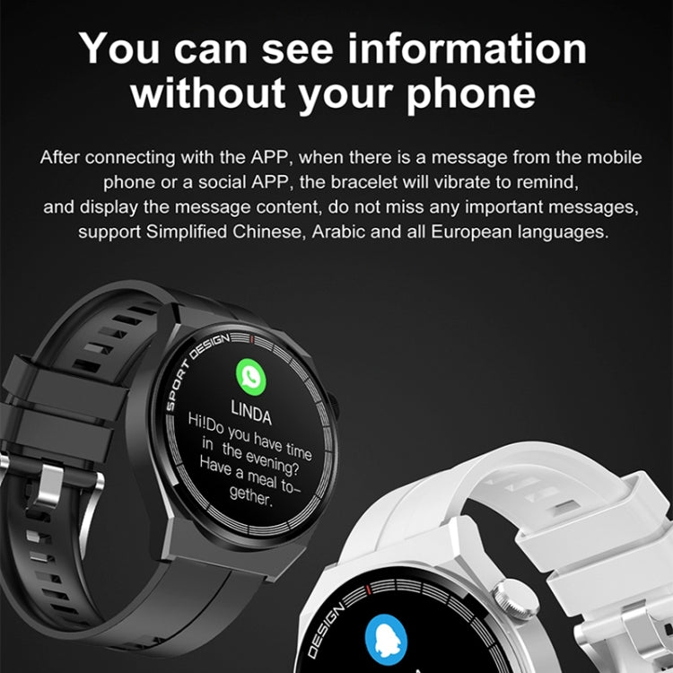 GT3Pro 1.28-Inch Health Monitoring Bluetooth Call Smart Watch With NFC, Color: Black Leather by buy2fix