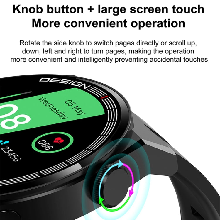 GT3Pro 1.28-Inch Health Monitoring Bluetooth Call Smart Watch With NFC, Color: Black Leather by buy2fix