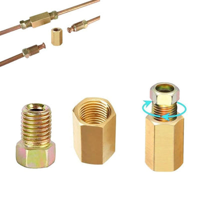 Replacement Brass Brake Line Accessories, Size: 3/8-24 Thread 3/16 Tube - Brake System by buy2fix | Online Shopping UK | buy2fix