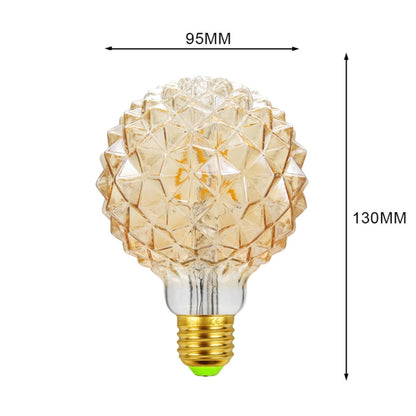 E27 Screw Port LED Vintage Light Shaped Decorative Illumination Bulb, Style: G95 Outer Pineapple Gold(220V 4W 2700K) - LED Blubs & Tubes by buy2fix | Online Shopping UK | buy2fix