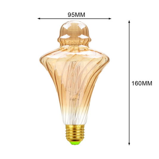 E27 Screw Port LED Vintage Light Shaped Decorative Illumination Bulb, Style: Straw Hat Gold(220V 4W 2700K) by buy2fix
