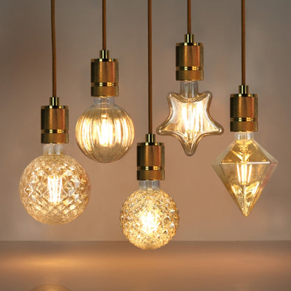 E27 Screw Port LED Vintage Light Shaped Decorative Illumination Bulb, Style: G95 Oblique Transparent(220V 4W 2700K) - LED Blubs & Tubes by buy2fix | Online Shopping UK | buy2fix