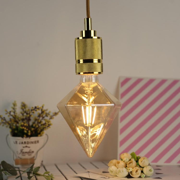 E27 Screw Port LED Vintage Light Shaped Decorative Illumination Bulb, Style: Diamond Gold(220V 4W 2700K) - LED Blubs & Tubes by buy2fix | Online Shopping UK | buy2fix