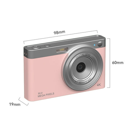 50 MP HD Camera 4K Video Retro Vlog Self-Shooting Camera(White) - Video Cameras by buy2fix | Online Shopping UK | buy2fix