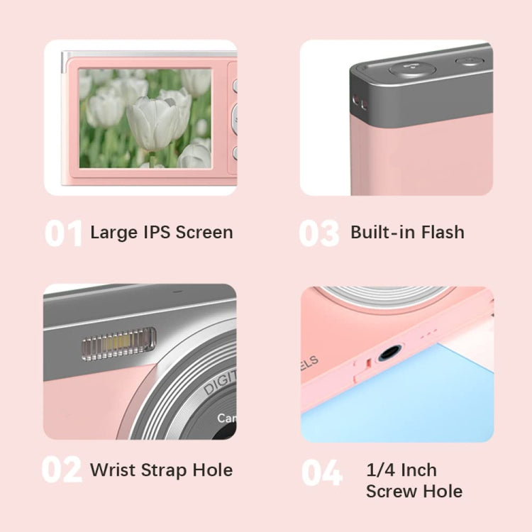 50 MP HD Camera 4K Video Retro Vlog Self-Shooting Camera(Black) by buy2fix