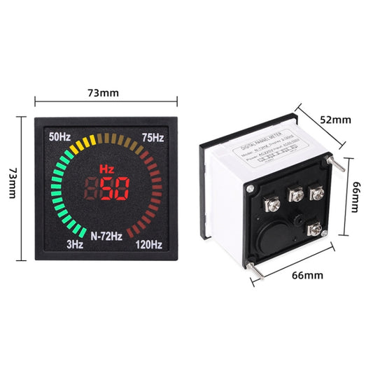SINOTIMER N-72HZ AC Frequency Signal Indicator Square Turntable LED Digital Frequency Meter by SINOTIMER