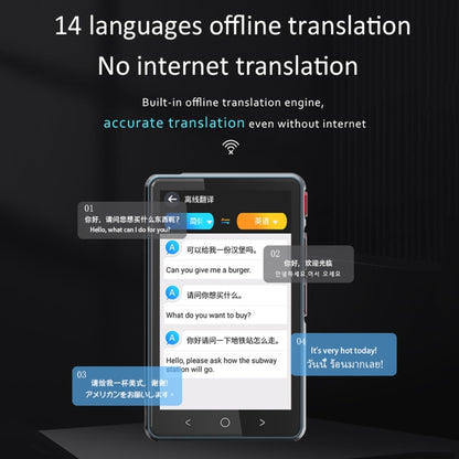 Hishell P40 Smart Translator 135 Languages Voice Intelligent Online Translation Machine Offline Multilanguage Speech Translate(Black) -  by Hishell | Online Shopping UK | buy2fix