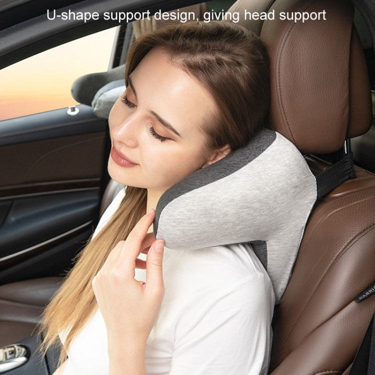 Car Headrest Memory Foam Neck Support Pillow Car Seat Cervical Cushion(Grey) - Seat Accessories by buy2fix | Online Shopping UK | buy2fix