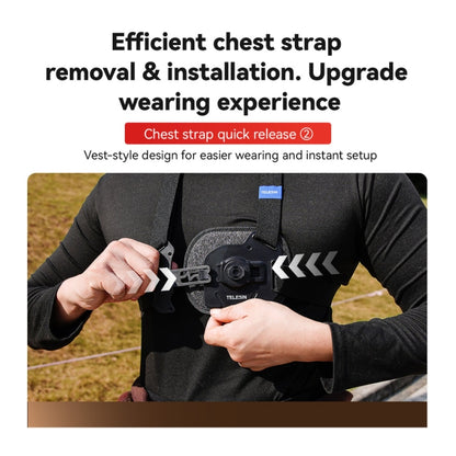 TELESIN S2-CGP-01 Quick-Release Vest Chest Strap Sports Camera Accessories - Chest Belt by TELESIN | Online Shopping UK | buy2fix