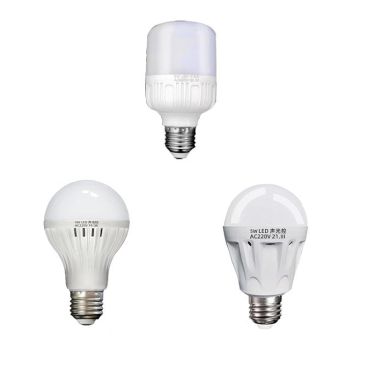 E27 LED Sound/Light Control Bulb Stair Corridor Human Body Sensor Light, Power: 5W(High-quality) - LED Blubs & Tubes by buy2fix | Online Shopping UK | buy2fix