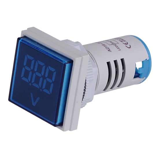 SINOTIMER ST17V AC Voltage Signal Indicator 22mm Square LED Digital Display Voltage Head AC 60-500V(03 Blue) - Current & Voltage Tester by SINOTIMER | Online Shopping UK | buy2fix