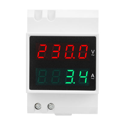 SINOTIMER SDM003-F 4 Digits Display DIN-Rail Single Phase AC Dual Display Voltage And Current Meter - Current & Voltage Tester by SINOTIMER | Online Shopping UK | buy2fix