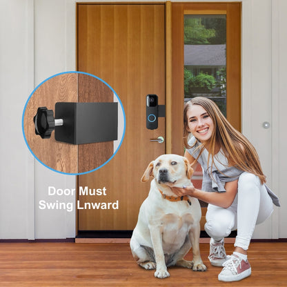 For Blink Doorbell Bracket No-Drilling Easy Installation Mount(Black) by buy2fix
