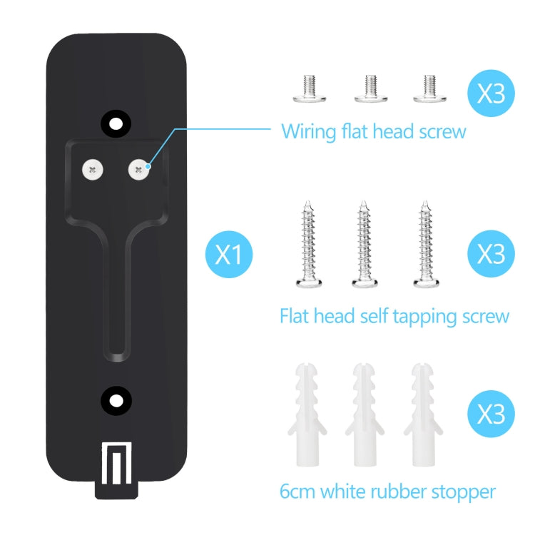 For Blink Doorbell Backplate Replacement Part(Black) by buy2fix