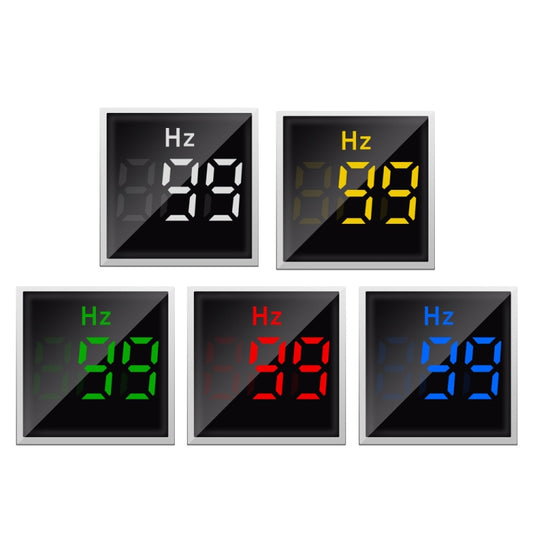 SINOTIMER ST17HZ 22mm Square LED Digital Display 50-75Hz AC Frequency Signal Indicator(03 Blue) by SINOTIMER