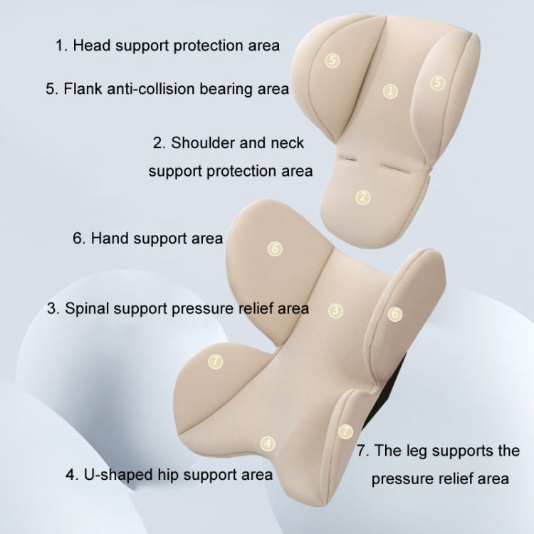 Infant Safety Seat Cushion Four Seasons Universal Stroller Lumbar Protection Pads(Beige) - Strollers Accessories by buy2fix | Online Shopping UK | buy2fix