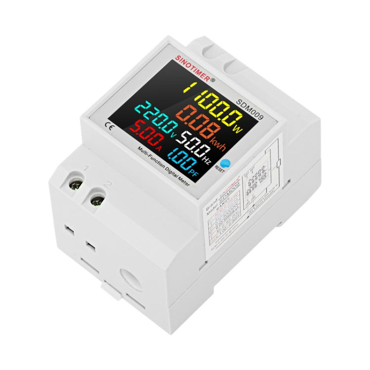 SINOTIMER SDM009 Din Rail Single-Phase Voltage Current Frequency Power Factor Electricity Multifunctional Meter, Model: AC40-300V External - Current & Voltage Tester by SINOTIMER | Online Shopping UK | buy2fix