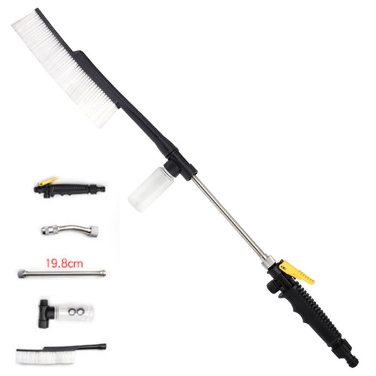 High Pressure Car Wash Nozzle Soft Bristle Long Handle Brush Foam Bottle Tool Set, Specification: Set 2 by buy2fix