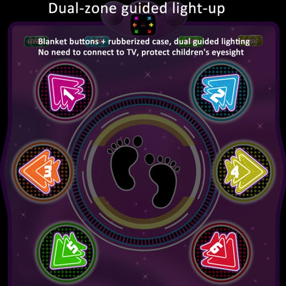 6 Buttons Dance Mat Toys For Kids With Bluetooth / AUX And Built In Music 6 Modes Step Floor Mat - Others by buy2fix | Online Shopping UK | buy2fix