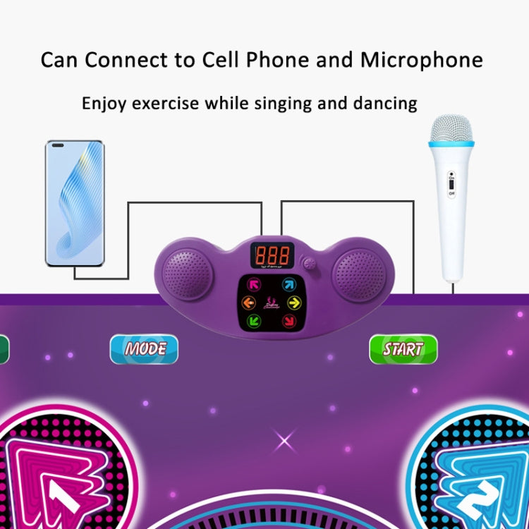 6 Buttons Dance Mat Toys For Kids With Bluetooth / AUX And Built In Music 6 Modes Step Floor Mat - Others by buy2fix | Online Shopping UK | buy2fix