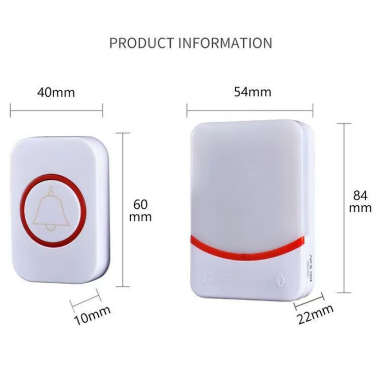 CMF1188-21 USB Power Home Wireless Doorbell Remote Control Intelligent Flashing Doorbell Caller by buy2fix