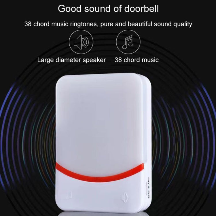CMF1188-12 USB Power Home Wireless Doorbell Remote Control Intelligent Flashing Doorbell Caller by buy2fix