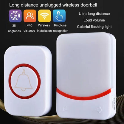 CMF1188-11 USB Power Home Wireless Doorbell Remote Control Intelligent Flashing Doorbell Caller by buy2fix