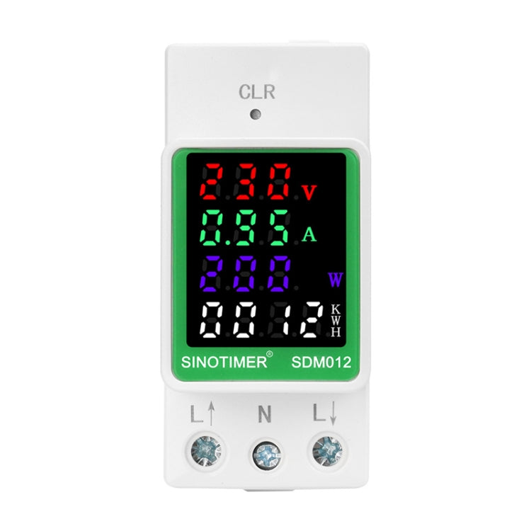 SINOTIMER DIN Rail AC Digital Display Current Voltage Power Electricity Multi-Function Tester, Model: SDM012-1 - Current & Voltage Tester by SINOTIMER | Online Shopping UK | buy2fix