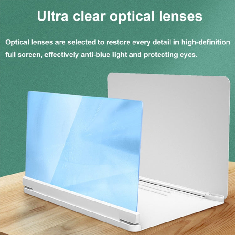 Portable Folding Phone Screen Amplifier HD Anti-Blue Light Magnifying Glass, Size: 10 inch(White) - Screen Magnifier by buy2fix | Online Shopping UK | buy2fix