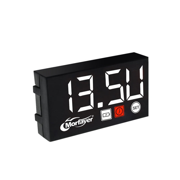 Compact LED Digital Display Time Voltmeter, Specification: 3 in 1 White - Electrical Instruments by buy2fix | Online Shopping UK | buy2fix